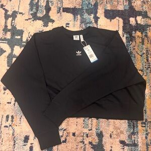 Adidas Unisex Crewneck Cropped Sweater in Black